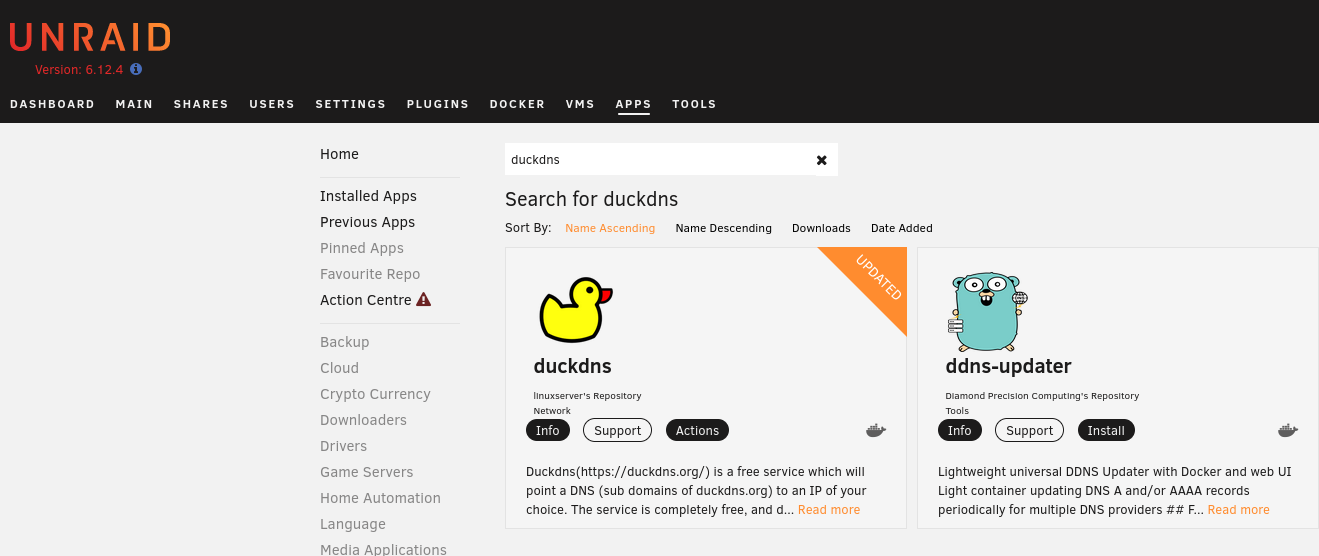 DuckDNS Search Results